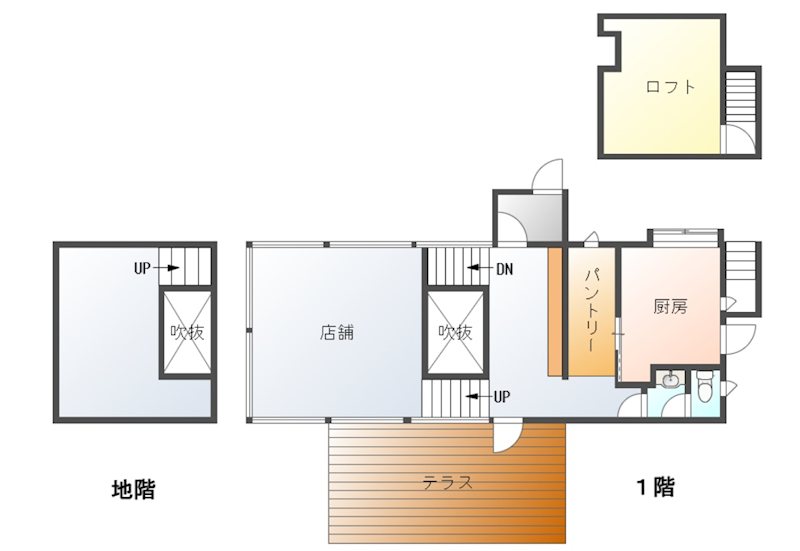御代田町塩野　店舗 間取図・土地図