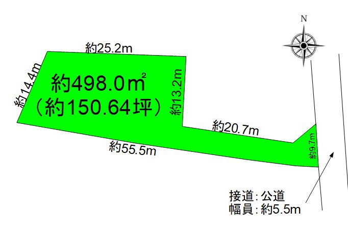 上田市前山　土地 間取図・土地図