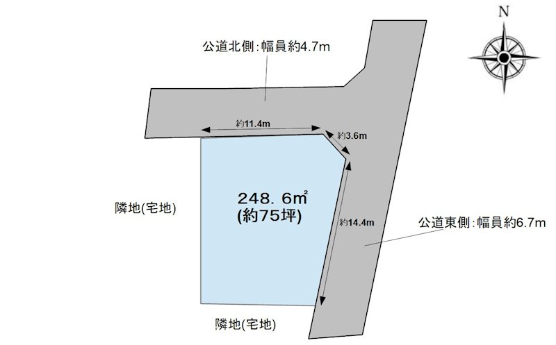 長野県千曲市雨宮 間取図・土地図