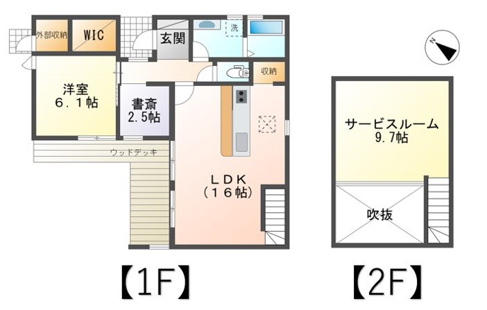 東御市滋野乙　新築戸建(1号棟) 間取図・土地図
