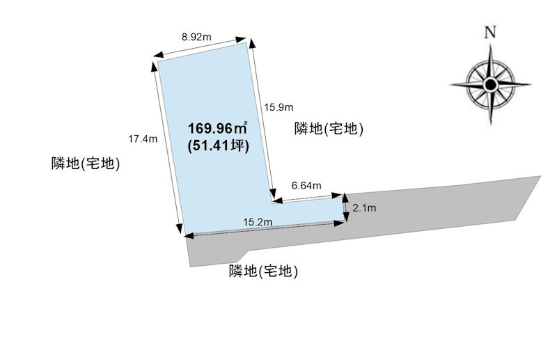 長野県長野市富竹 間取図・土地図