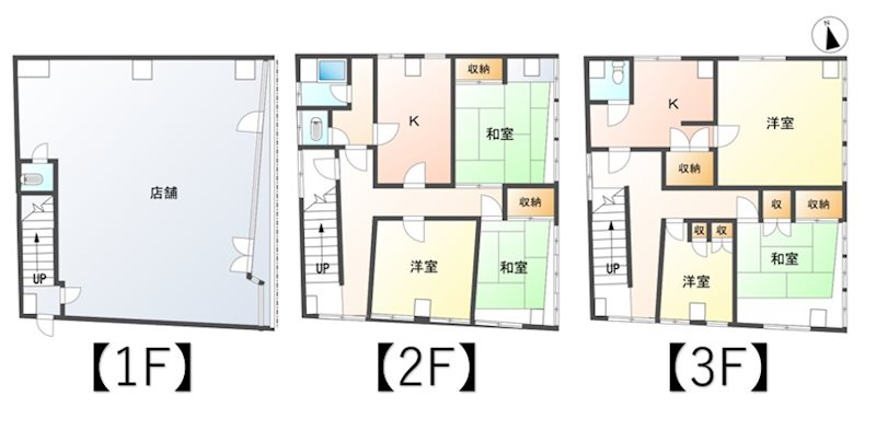 上田市大屋　事業用建物 間取図・土地図