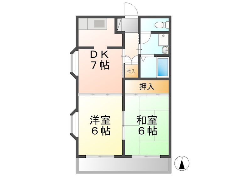 佐久市伴野　中古アパート 間取図・土地図