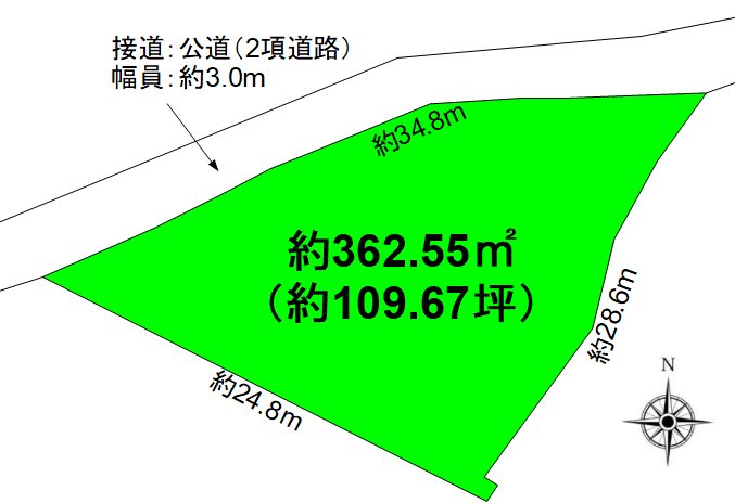東御市滋野乙　土地 間取図・土地図
