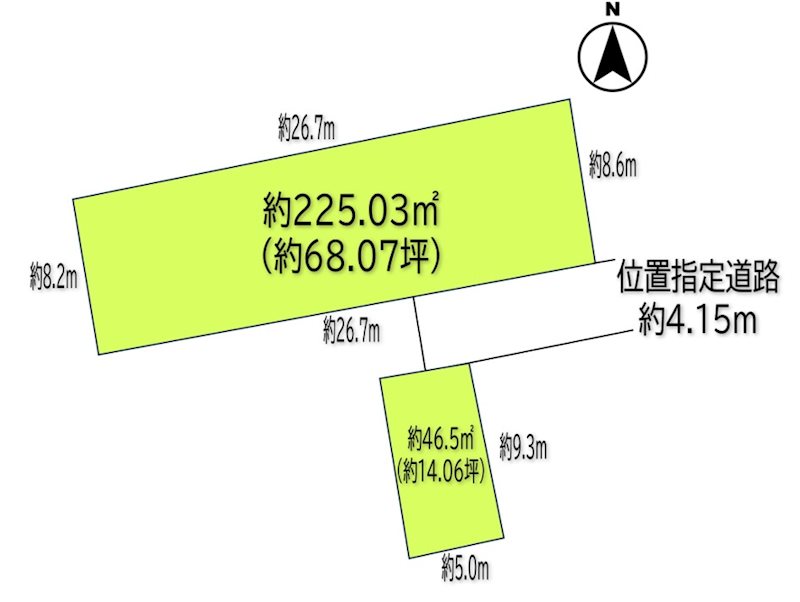 上田市上田　土地 間取図・土地図