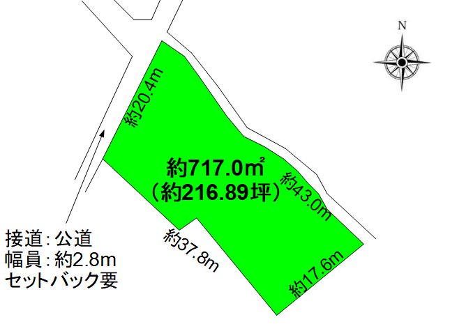 東御市加沢　土地 間取図・土地図