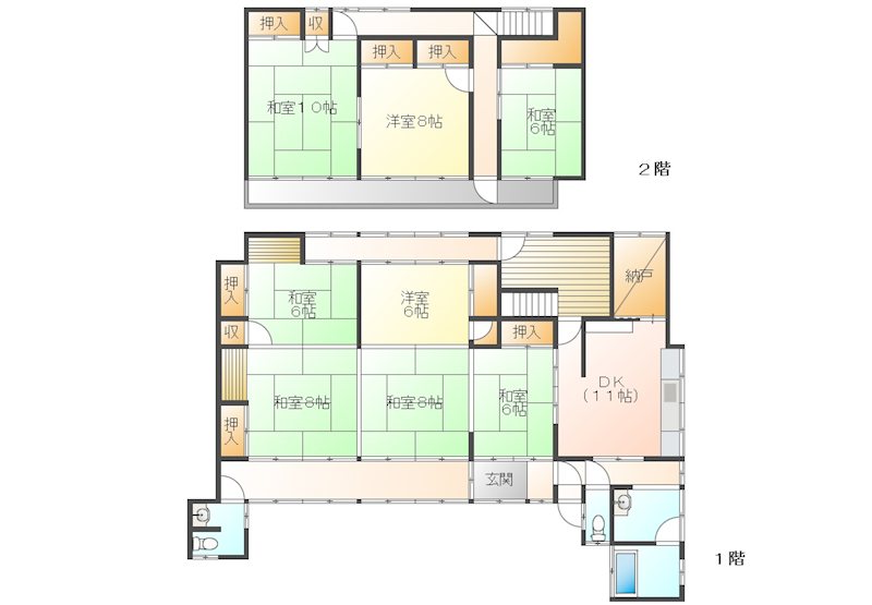 佐久市甲　中古戸建 間取図・土地図