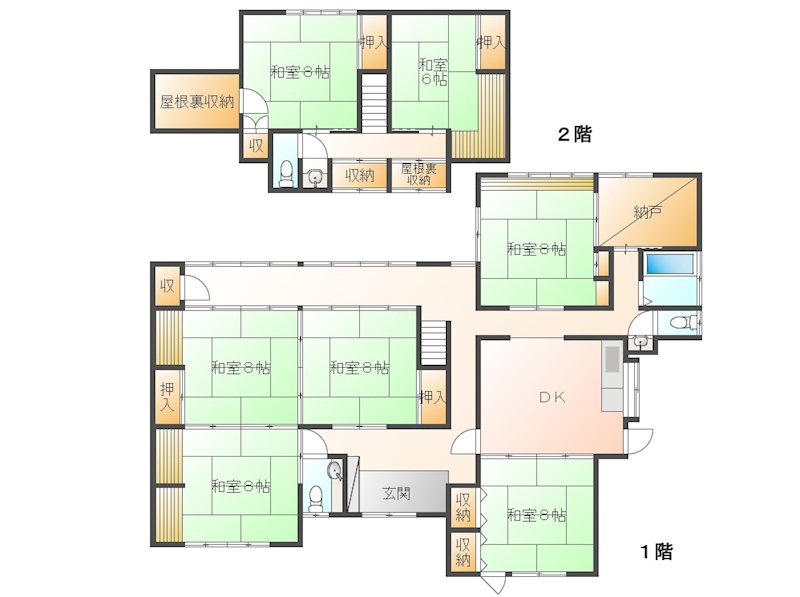 佐久市三河田　中古戸建 間取図・土地図
