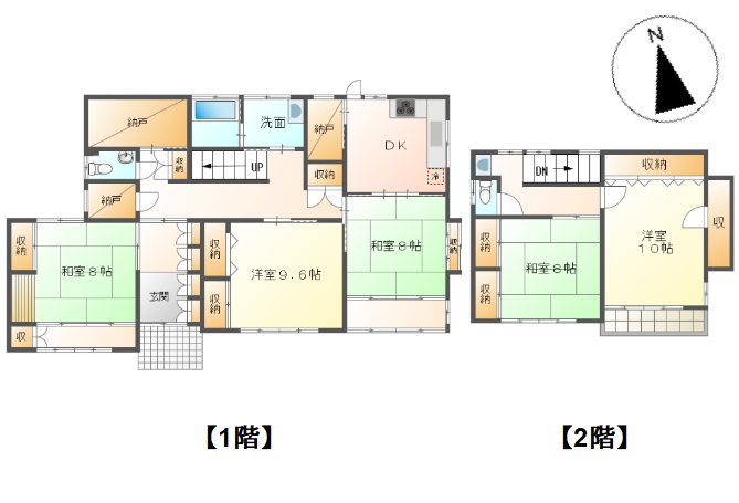 【契約済】　上田市常磐城6丁目　中古戸建 間取図・土地図