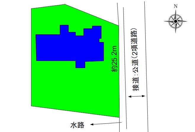 上田市仁古田　中古戸建 間取図・土地図