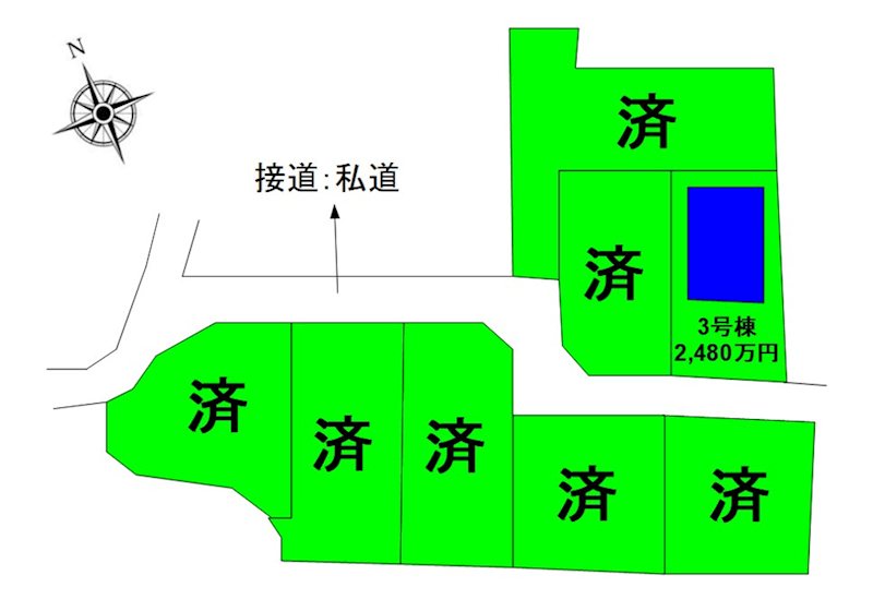 東御市常田　新築戸建 間取図・土地図