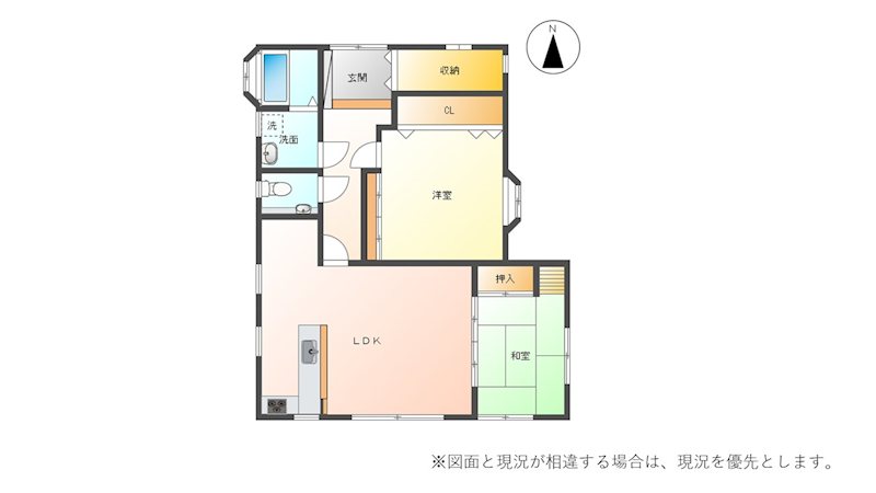 松本市県　中古戸建 間取図・土地図