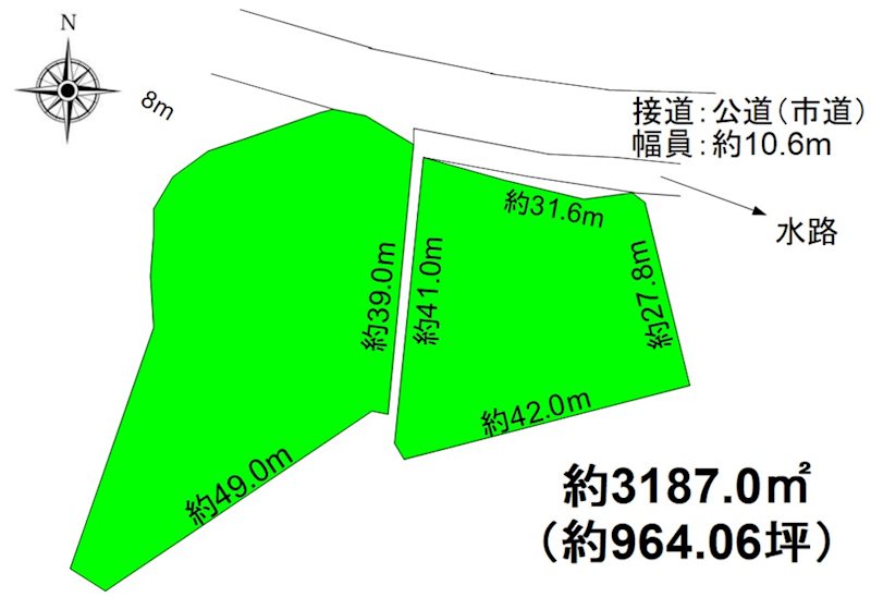 上田市生田　土地 間取図・土地図