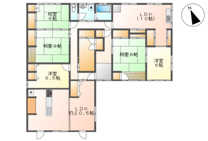 上田市蒼久保 中古戸建 間取図・土地図