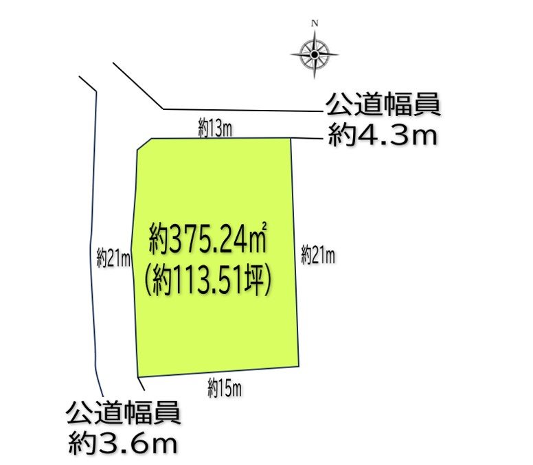 上田市国分　土地 間取図・土地図