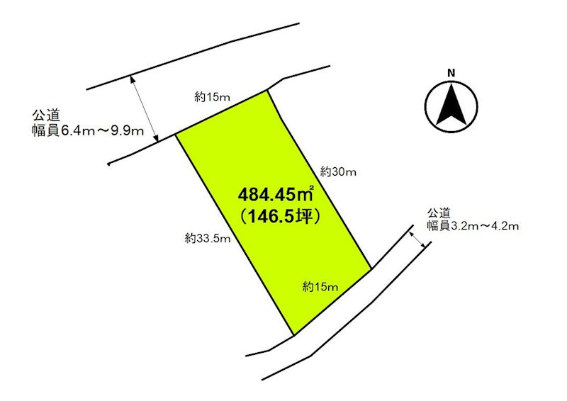 佐久市桑山　土地 間取図・土地図