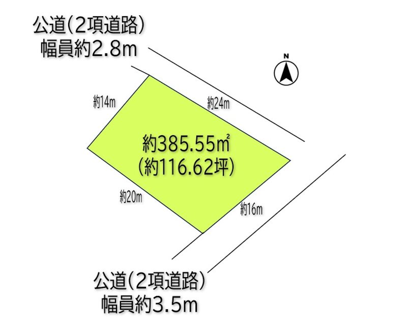 上田市別所温泉　土地 間取図・土地図