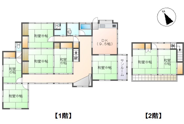 【契約済】東御市新屋　中古戸建 間取図・土地図