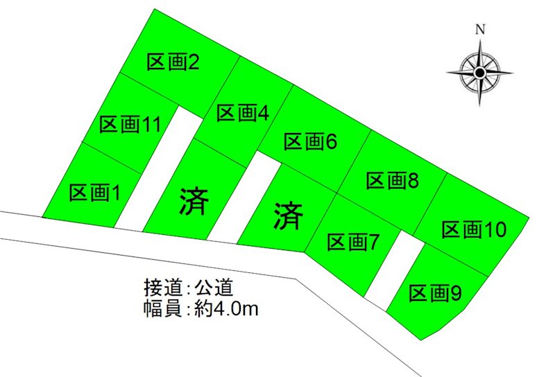 上田市岩下　分譲地 間取図・土地図