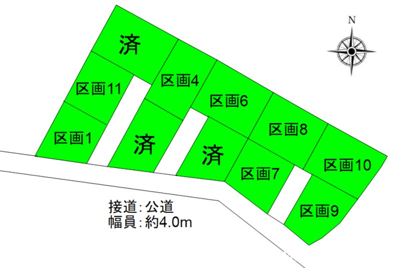 上田市岩下　分譲地 間取図・土地図