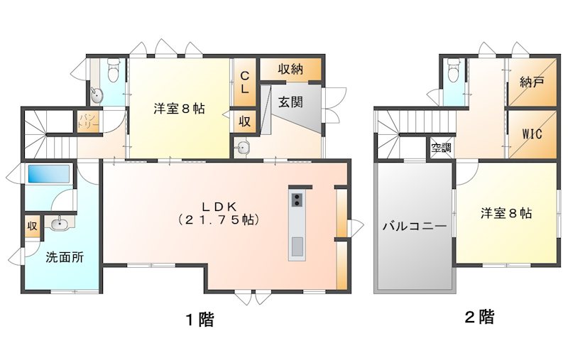 佐久市平賀　中古戸建 間取図・土地図