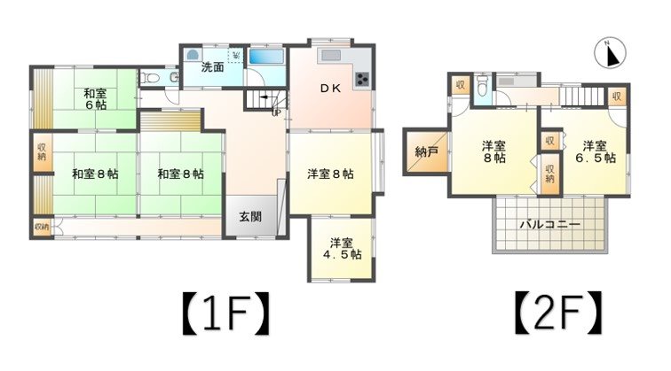 上田市生田　中古戸建 間取図・土地図