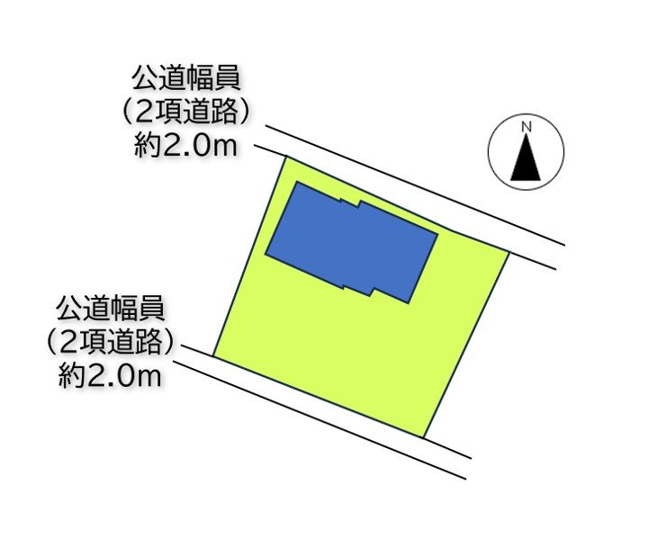 上田市生田　中古戸建 間取図・土地図