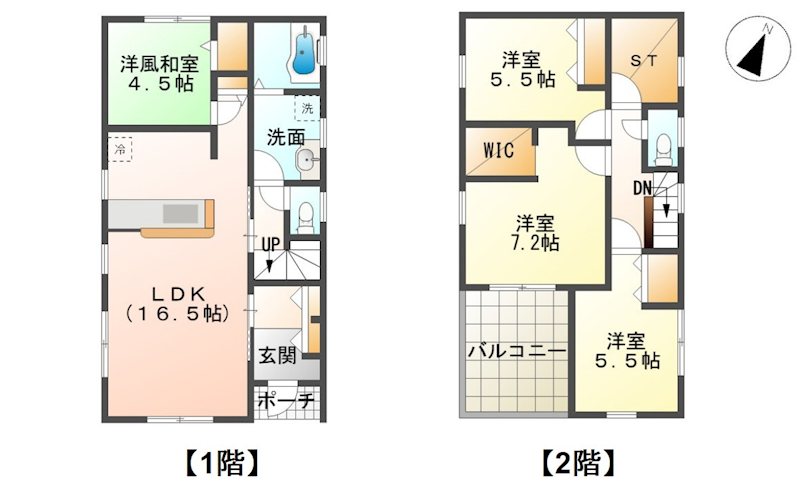 長野県長野市合戦場１丁目6 間取図・土地図