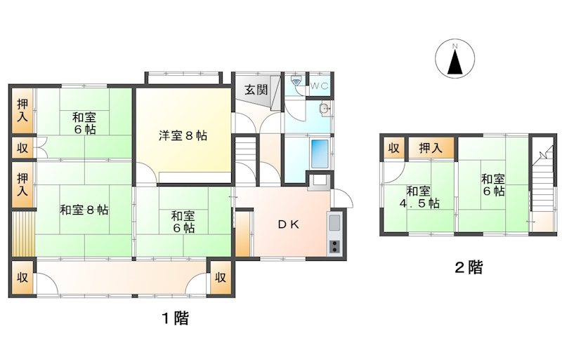 佐久市甲　中古戸建 間取図・土地図