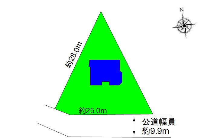 上田市材木町　中古戸建 間取図・土地図