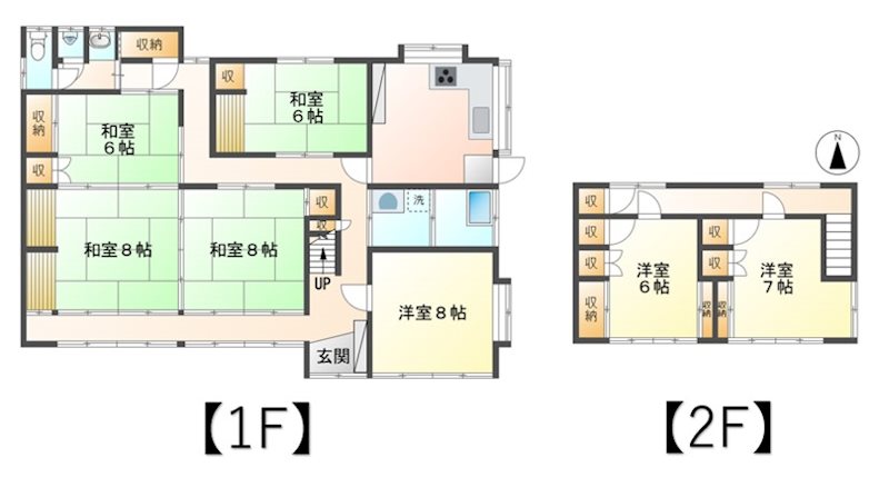 上田市秋和　中古戸建 間取図・土地図