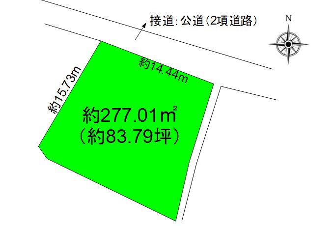 【商談中】　上田市中丸子　土地 間取図・土地図