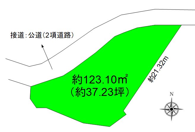 【商談中】　上田市中丸子　土地 間取図・土地図