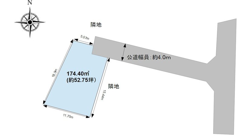 長野県長野市青木島町大塚 間取図・土地図