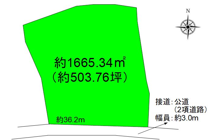 上田市生田　土地 間取図・土地図