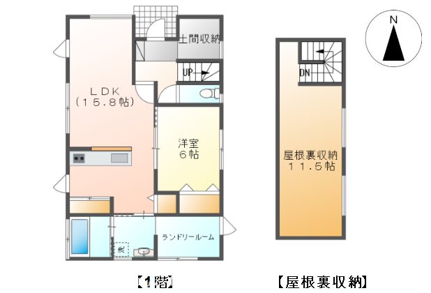 上田市上塩尻　新築戸建 間取図・土地図