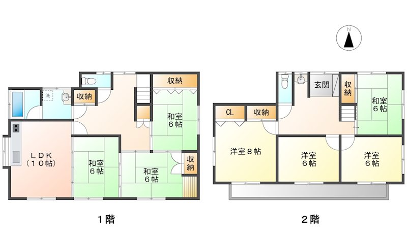 小諸市菱平　中古戸建 間取図・土地図