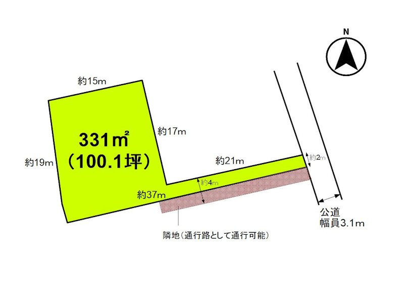 佐久市野沢　土地 間取図・土地図