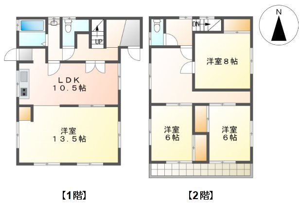 【商談中】上田市小泉　中古戸建 間取図・土地図