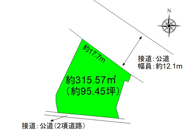 【商談中】　上田市常田3丁目　土地 間取図・土地図