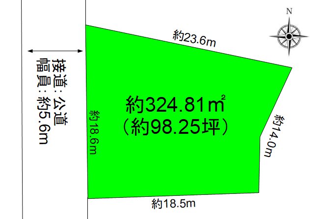 上田市緑が丘3丁目　土地 間取図・土地図