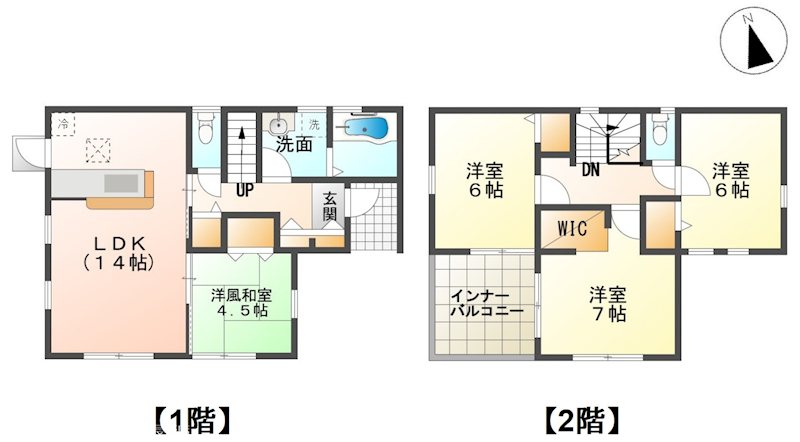 長野県長野市稲田１丁目18-6 間取図・土地図