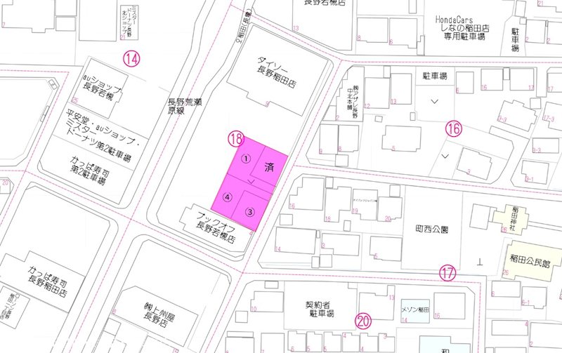長野県長野市稲田１丁目18-6 区画図