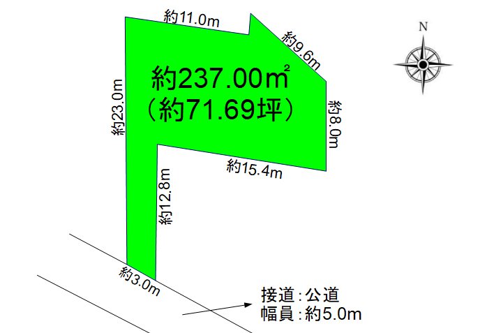坂城町中之条　土地 間取図・土地図