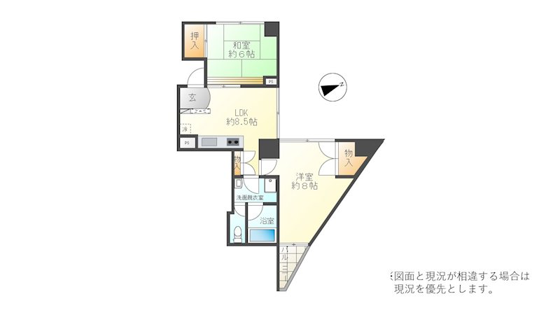 松本市沢村　マンション〈メゾン21北深志〉 間取図・土地図