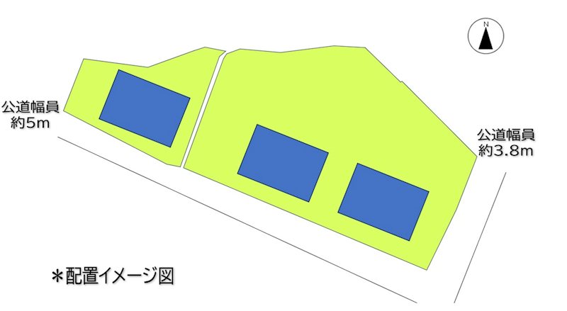 【商談中】上田市生田　中古建物（A棟、B棟、C棟） 間取図・土地図