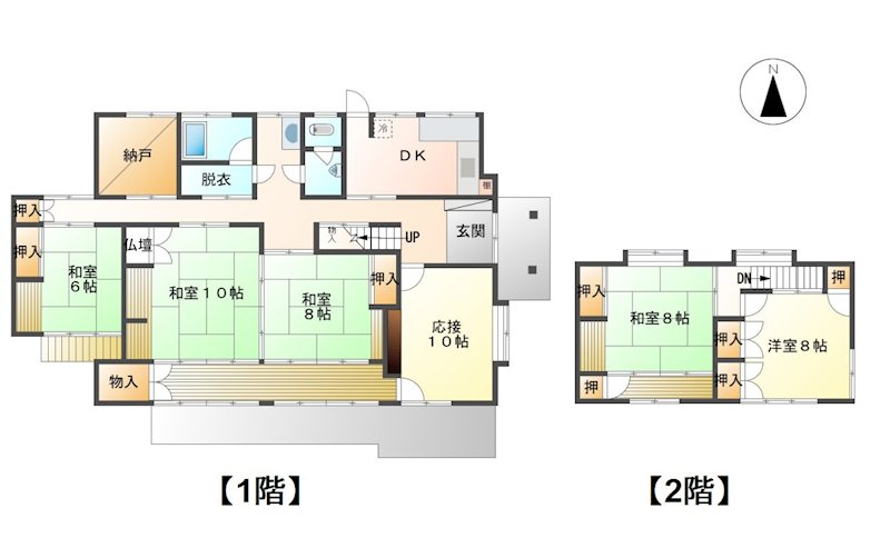 長野県千曲市桑原小坂 間取図・土地図