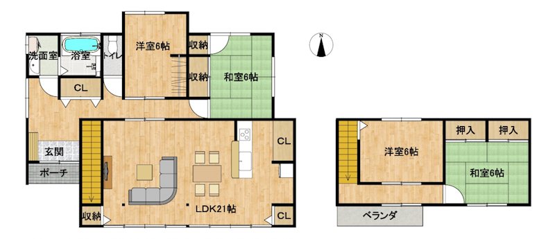 長野県長野市若穂保科4947-3 間取図・土地図