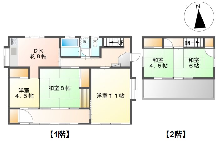 東御市海善寺　中古戸建 間取図・土地図