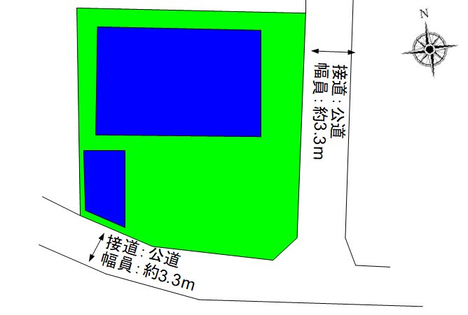 東御市海善寺　中古戸建 間取図・土地図